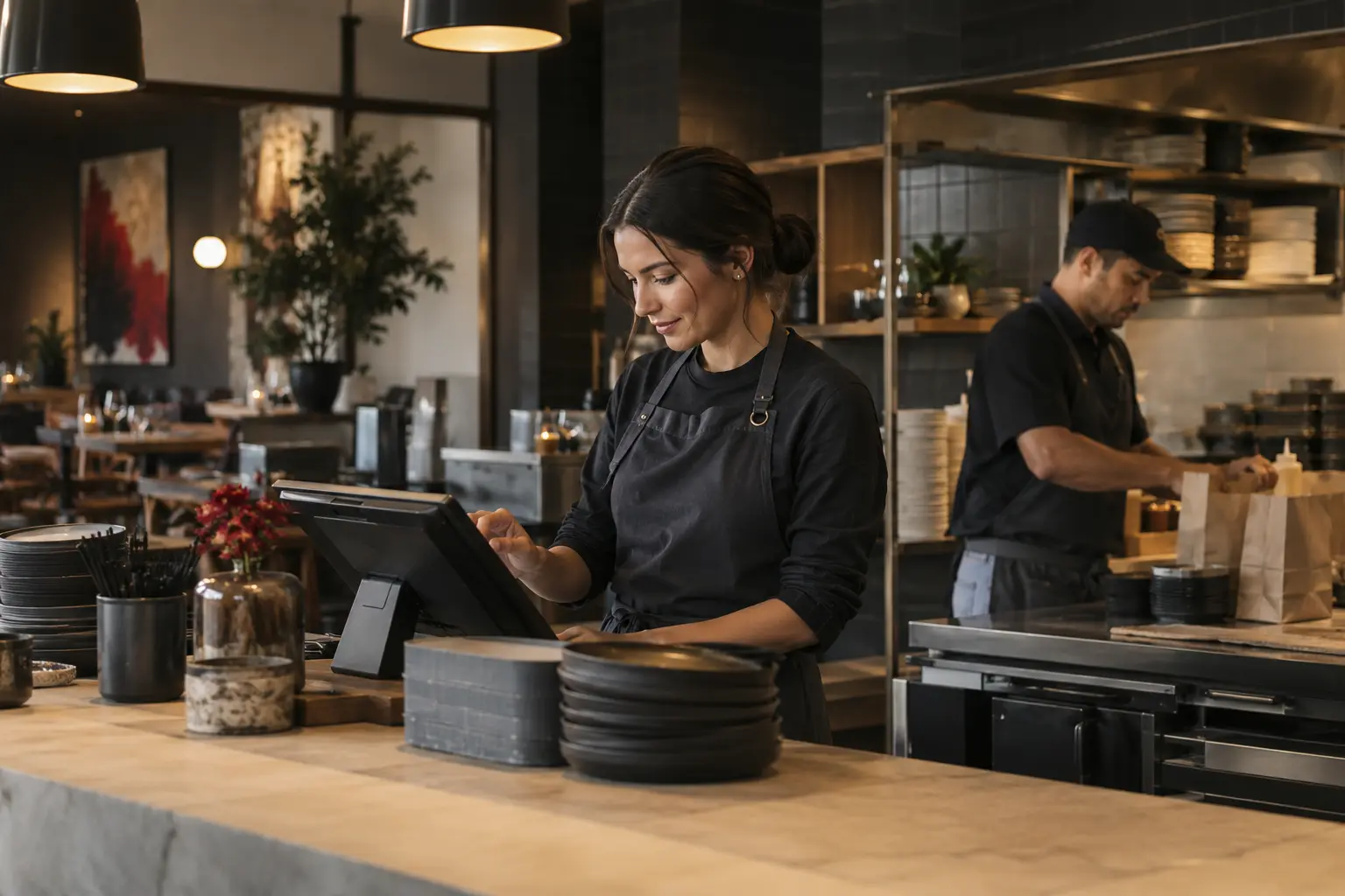 Illustrative work setting for restaurants & hospitality